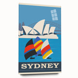 Retro Sydney Australia Travel Poster - Vintage Wall Art