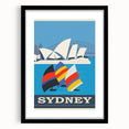 Retro Sydney Australia Travel Poster - Vintage Wall Art