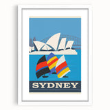 Retro Sydney Australia Travel Poster - Vintage Wall Art