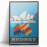 Retro Sydney Australia Travel Poster - Vintage Wall Art