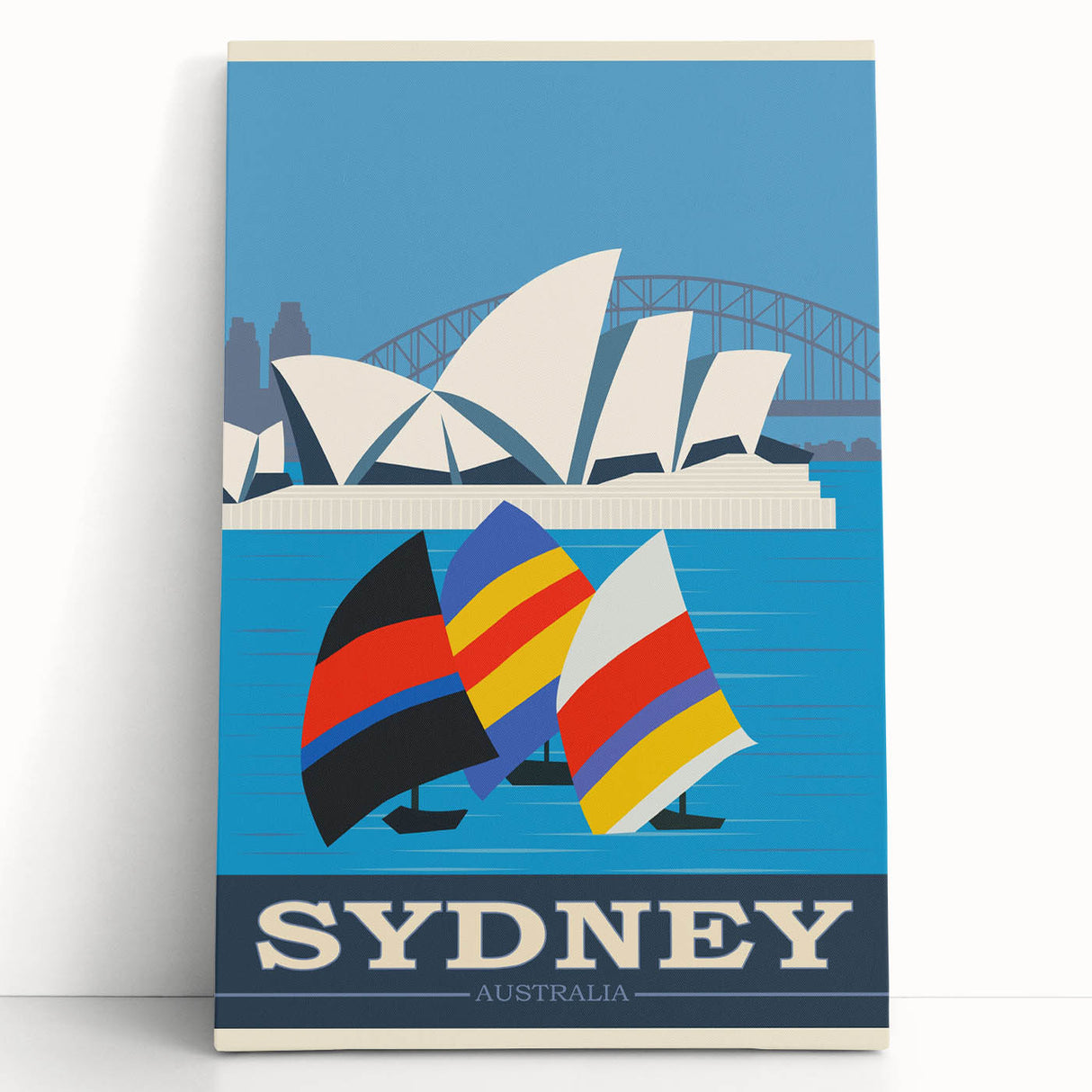 Retro Sydney Australia Travel Poster - Vintage Wall Art