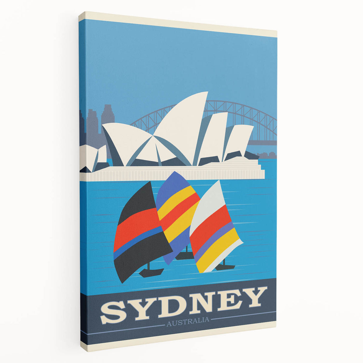 Retro Sydney Australia Travel Poster - Vintage Wall Art