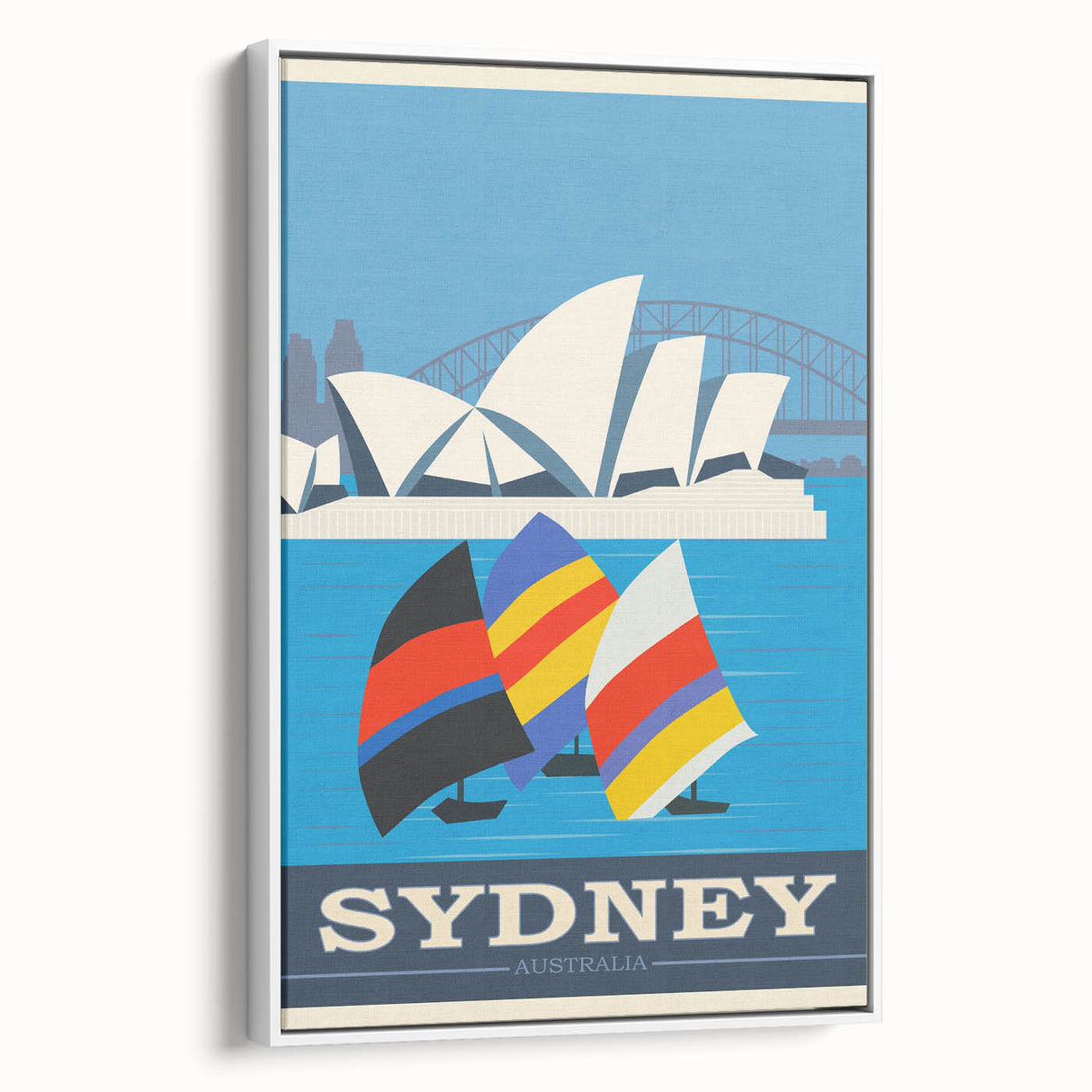Retro Sydney Australia Travel Poster - Vintage Wall Art