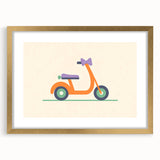 Minimalist Scooter Boys Room Wall Art - Kids Wall Art Prints