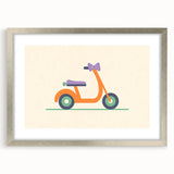 Minimalist Scooter Boys Room Wall Art - Kids Wall Art Prints