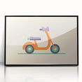 Minimalist Scooter Boys Room Wall Art - Kids Wall Art Prints