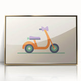 Minimalist Scooter Boys Room Wall Art - Kids Wall Art Prints