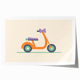 Minimalist Scooter Boys Room Wall Art - Kids Wall Art Prints