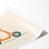 Minimalist Scooter Boys Room Wall Art - Kids Wall Art Prints