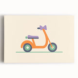 Minimalist Scooter Boys Room Wall Art - Kids Wall Art Prints