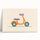 Minimalist Scooter Boys Room Wall Art - Kids Wall Art Prints