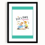 Educational Nursery Wall Decor - Playful Friendship Art