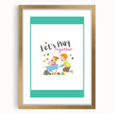 Educational Nursery Wall Decor - Playful Friendship Art
