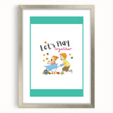 Educational Nursery Wall Decor - Playful Friendship Art