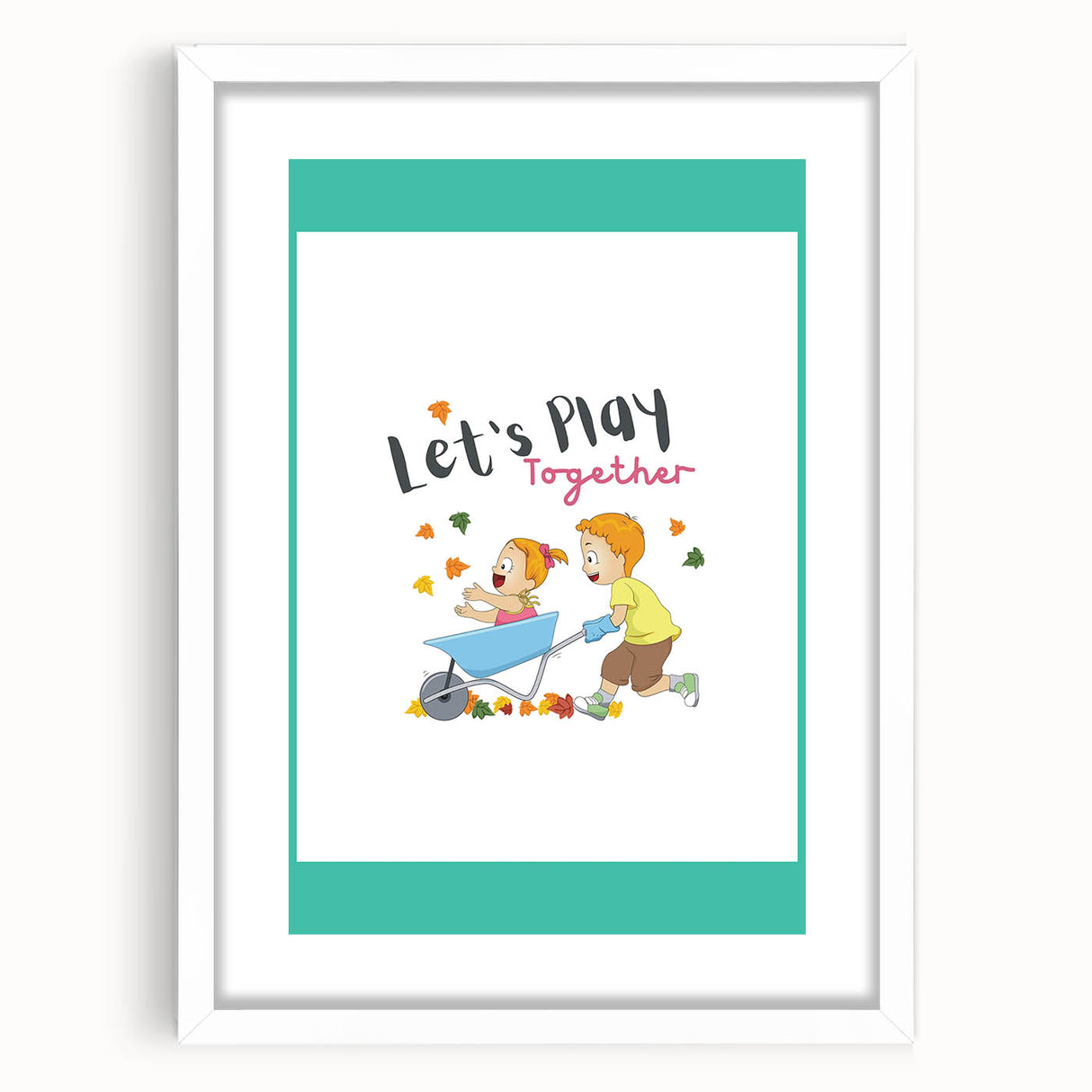 Educational Nursery Wall Decor - Playful Friendship Art