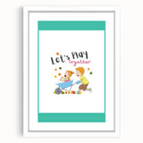 Educational Nursery Wall Decor - Playful Friendship Art
