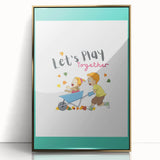 Educational Nursery Wall Decor - Playful Friendship Art