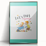 Educational Nursery Wall Decor - Playful Friendship Art