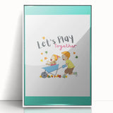 Educational Nursery Wall Decor - Playful Friendship Art