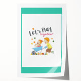 Educational Nursery Wall Decor - Playful Friendship Art