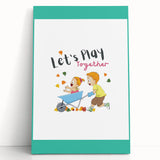 Educational Nursery Wall Decor - Playful Friendship Art