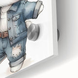 Stylish Bunny Nursery Wall Art – Baby Room & Kids Fashion Decor