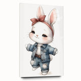 Stylish Bunny Nursery Wall Art – Baby Room & Kids Fashion Decor