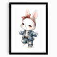 Stylish Bunny Nursery Wall Art – Baby Room & Kids Fashion Decor