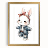 Stylish Bunny Nursery Wall Art – Baby Room & Kids Fashion Decor