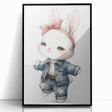 Stylish Bunny Nursery Wall Art – Baby Room & Kids Fashion Decor