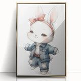 Stylish Bunny Nursery Wall Art – Baby Room & Kids Fashion Decor