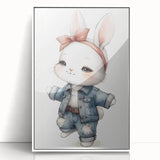 Stylish Bunny Nursery Wall Art – Baby Room & Kids Fashion Decor