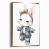 Stylish Bunny Nursery Wall Art – Baby Room & Kids Fashion Decor