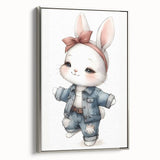 Stylish Bunny Nursery Wall Art – Baby Room & Kids Fashion Decor
