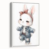 Stylish Bunny Nursery Wall Art – Baby Room & Kids Fashion Decor