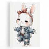 Stylish Bunny Nursery Wall Art – Baby Room & Kids Fashion Decor