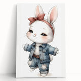 Stylish Bunny Nursery Wall Art – Baby Room & Kids Fashion Decor