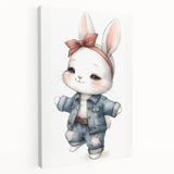 Stylish Bunny Nursery Wall Art – Baby Room & Kids Fashion Decor