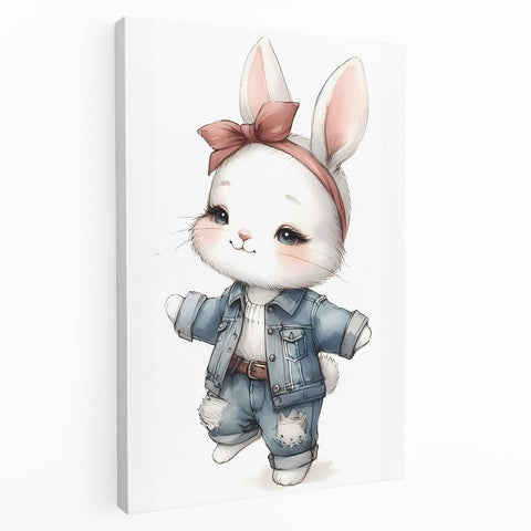 Stylish Bunny Nursery Wall Art – Baby Room & Kids Fashion Decor