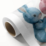 Adorable Bunny Duo - Kids Room Wall Art Canvas and Framed Options