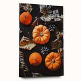 Large abstract wall art on acrylic glass, featuring swirling autumn hues, ideal for bedroom or dining room decor.