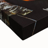 Large art canvas featuring a black and white landscape painting of autumn trees, ideal for bedroom wall decor.