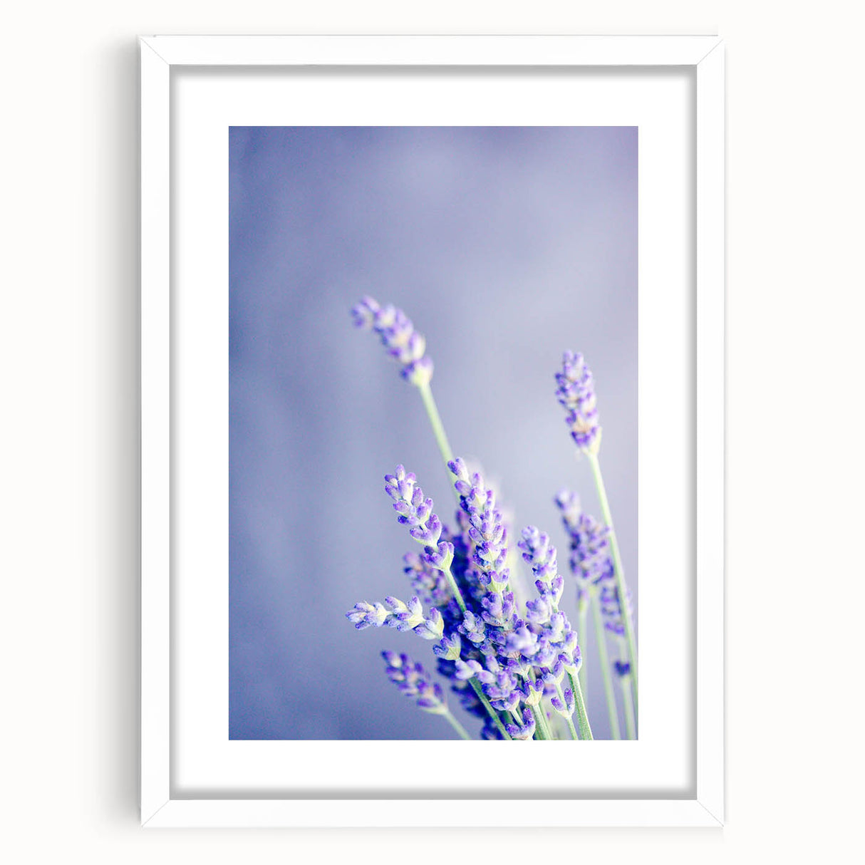 Abstract art print featuring swirling pastel shades on a white framed canvas, ideal for dining room decor.