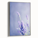 Landscape art painting of spring season on framed canvas, featuring colorful blooms against a black background.