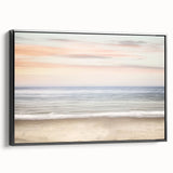 Black and white landscape art painting on framed canvas, depicting a serene summer scene, ideal for bedroom wall decor.