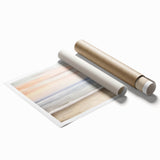 Extra large rolled canvas featuring a floral design in pastel shades.