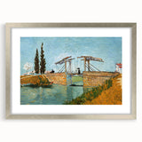 Extra large abstract art print with swirling blue and yellow patterns on a textured canvas, framed in silver.