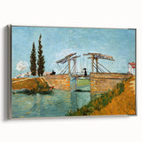 Side view of a framed canvas featuring a Van Gogh-inspired landscape painting with vibrant color strokes.