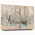 Modern Wall Art: Abstract Nautical Scene of Marseille Harbor