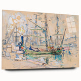 Modern Wall Art: Abstract Nautical Scene of Marseille Harbor